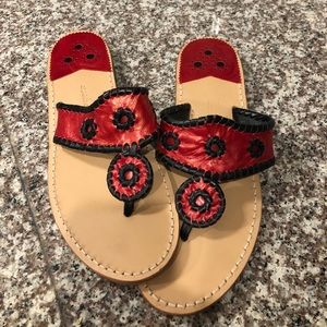 GAME DAY red and black Jack Rogers